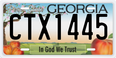 GA license plate CTX1445