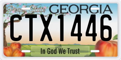 GA license plate CTX1446