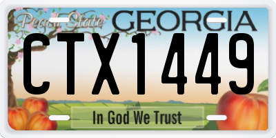 GA license plate CTX1449