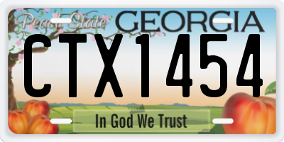 GA license plate CTX1454