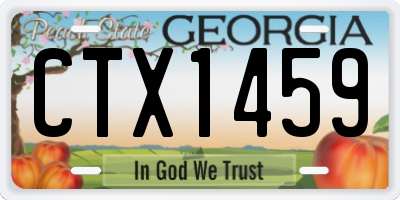 GA license plate CTX1459