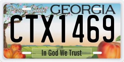 GA license plate CTX1469