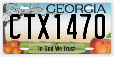GA license plate CTX1470