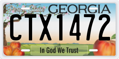 GA license plate CTX1472