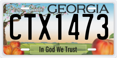 GA license plate CTX1473