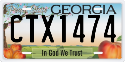 GA license plate CTX1474