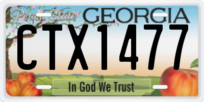 GA license plate CTX1477
