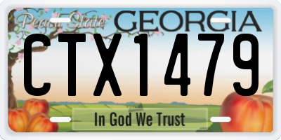 GA license plate CTX1479