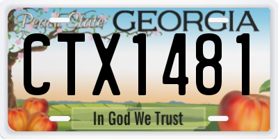 GA license plate CTX1481