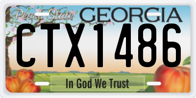 GA license plate CTX1486