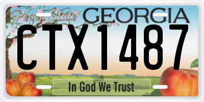 GA license plate CTX1487