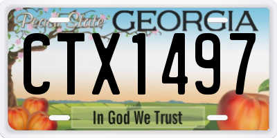 GA license plate CTX1497