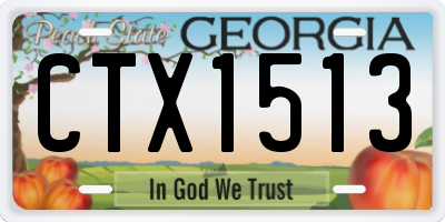 GA license plate CTX1513