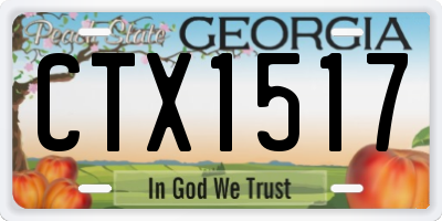 GA license plate CTX1517