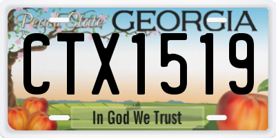 GA license plate CTX1519