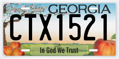 GA license plate CTX1521