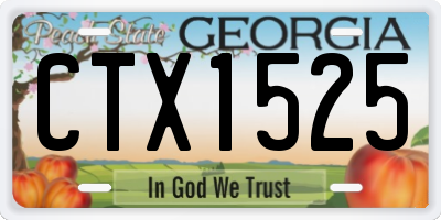 GA license plate CTX1525