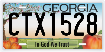 GA license plate CTX1528