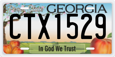 GA license plate CTX1529