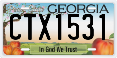 GA license plate CTX1531