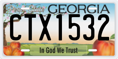GA license plate CTX1532