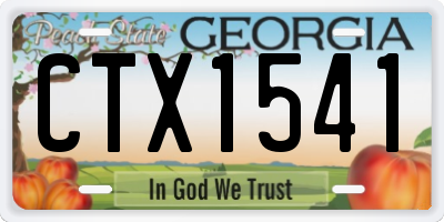 GA license plate CTX1541