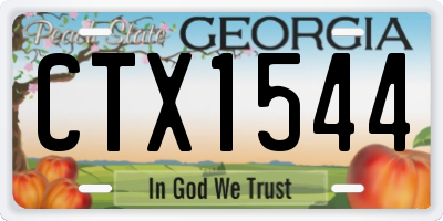GA license plate CTX1544