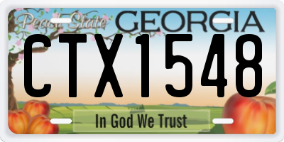 GA license plate CTX1548