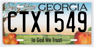 GA license plate CTX1549