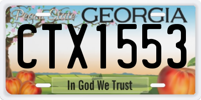 GA license plate CTX1553