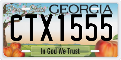 GA license plate CTX1555