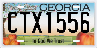 GA license plate CTX1556