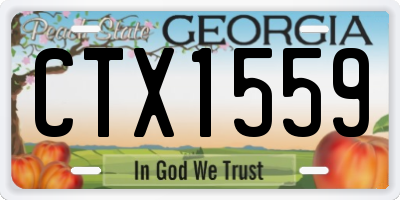 GA license plate CTX1559