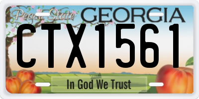 GA license plate CTX1561