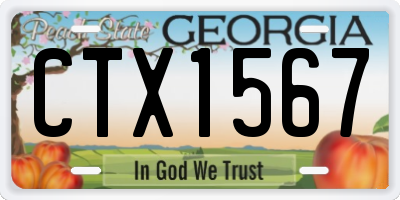 GA license plate CTX1567
