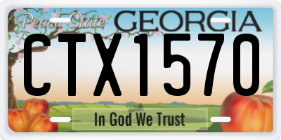 GA license plate CTX1570