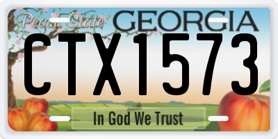 GA license plate CTX1573