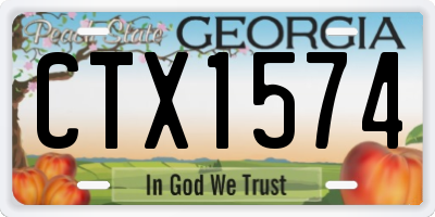 GA license plate CTX1574