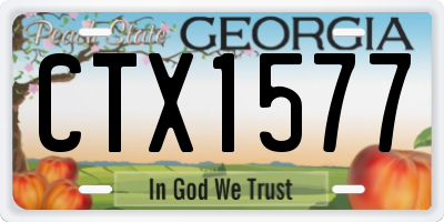 GA license plate CTX1577