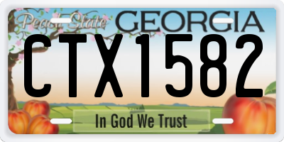 GA license plate CTX1582
