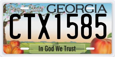 GA license plate CTX1585
