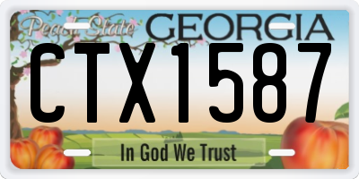 GA license plate CTX1587
