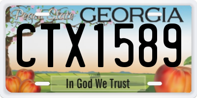 GA license plate CTX1589