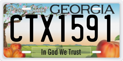 GA license plate CTX1591