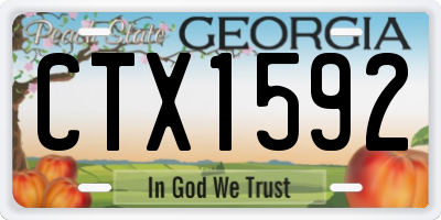 GA license plate CTX1592