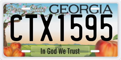 GA license plate CTX1595