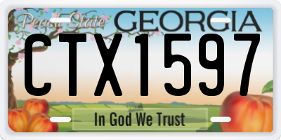 GA license plate CTX1597