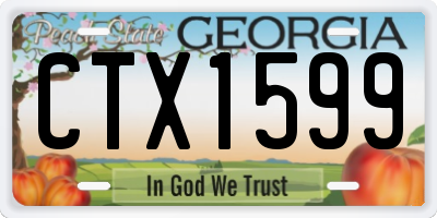 GA license plate CTX1599