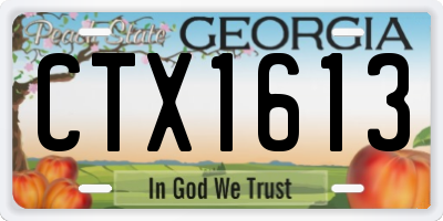GA license plate CTX1613