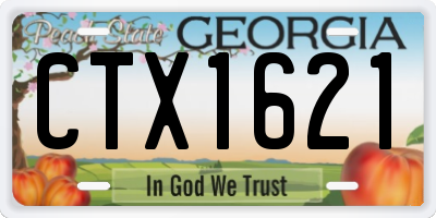 GA license plate CTX1621